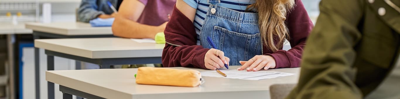 Aspirante realizando el examen ECOEMS