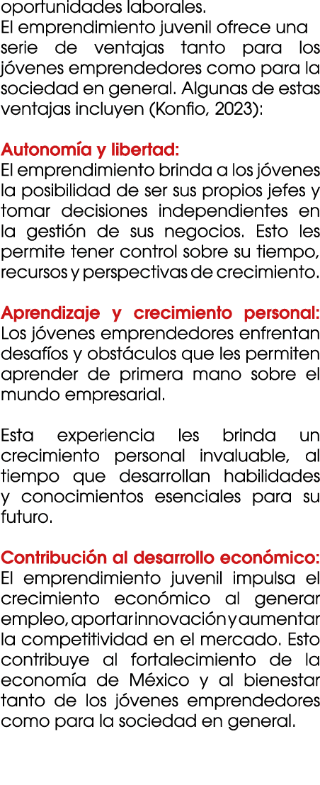 oportunidades laborales. El emprendimiento juvenil ofrece una serie de ventajas tanto para los j venes emprendedores ...