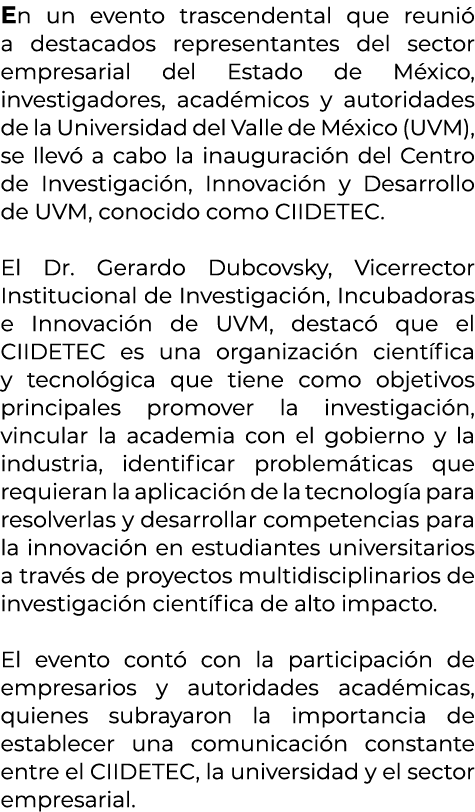 En un evento trascendental que reuni a destacados representantes del sector empresarial del Estado de M xico, invest...