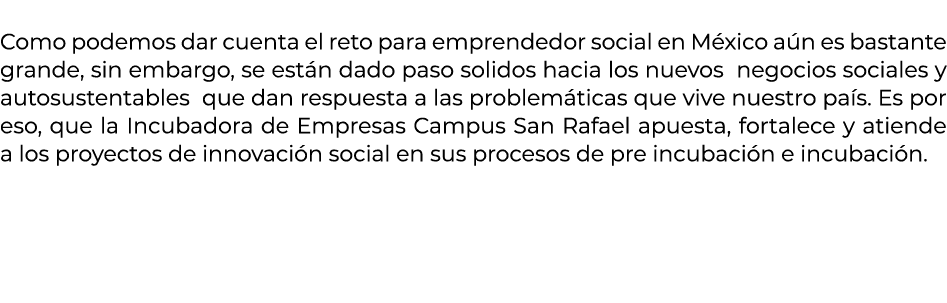  Como podemos dar cuenta el reto para emprendedor social en M xico a n es bastante grande, sin embargo, se est n dado...