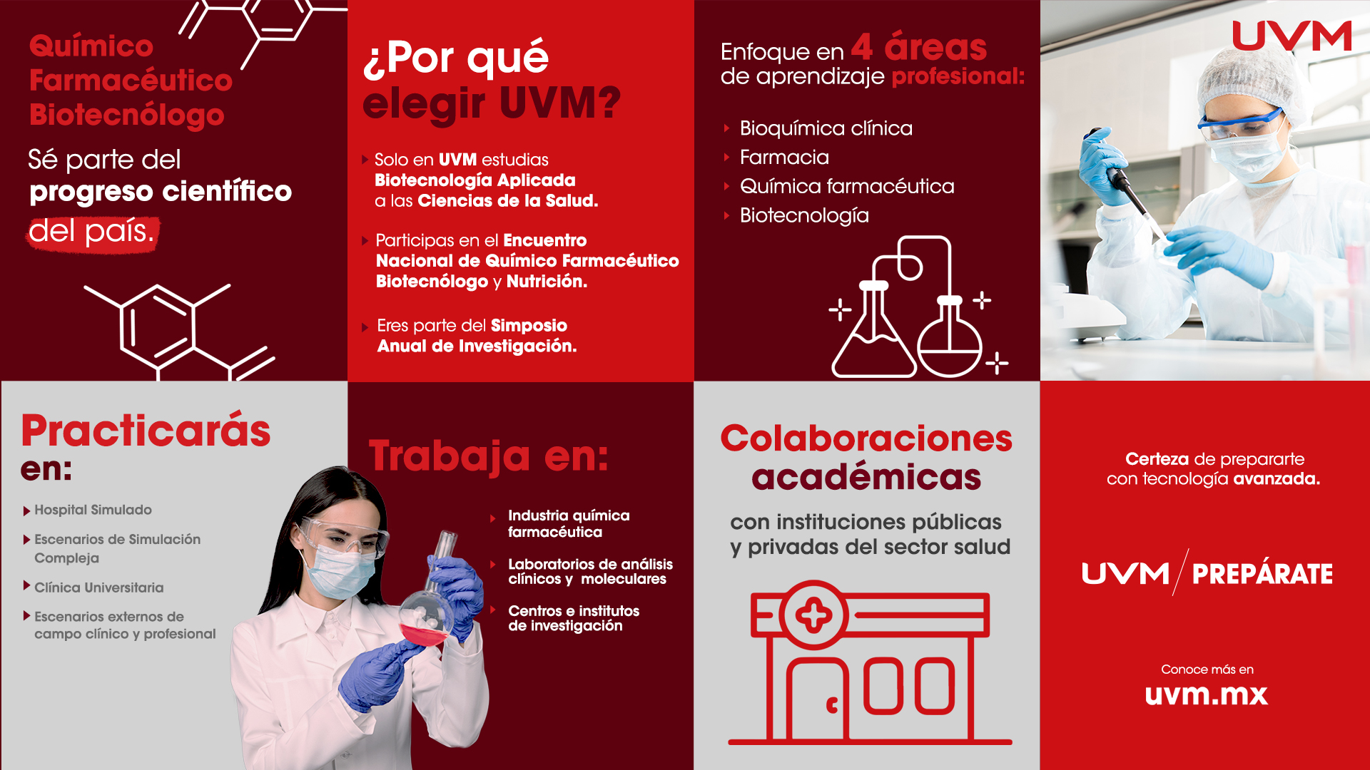 Infografía: Estudiar QFB en UVM
