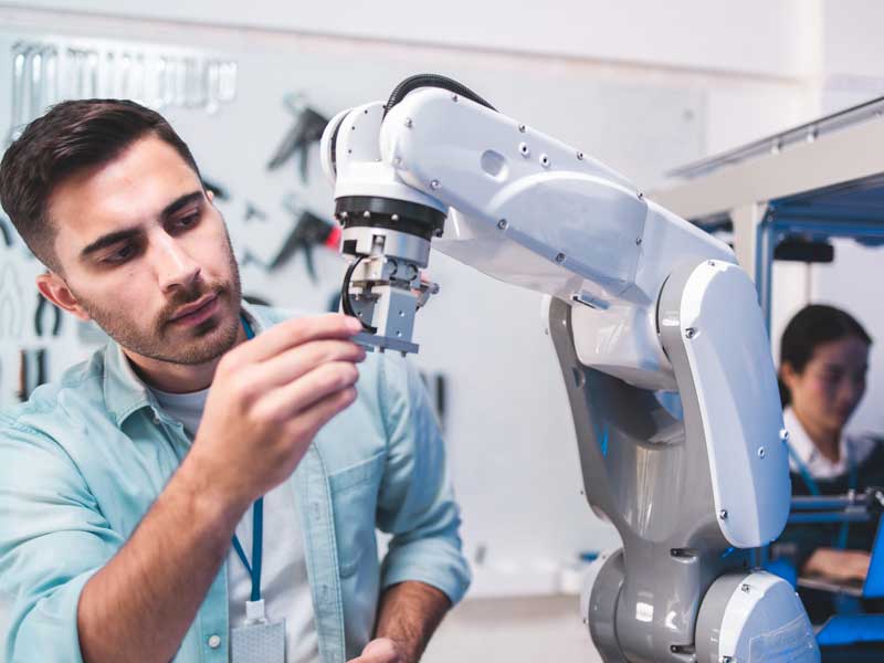 Estudiante de robótica carrera STEM